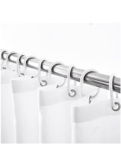 Shower Curtain Plain White Thick Fabric European Style, Waterproof Mildew-proof No Smell with 12 Plastic Hooks for Bathroom (White, 200x180cm) - pzsku/ZD6FC10822F7042D79883Z/45/_/1740665057/b4ca3089-1994-4799-bb34-e8abce6950c1