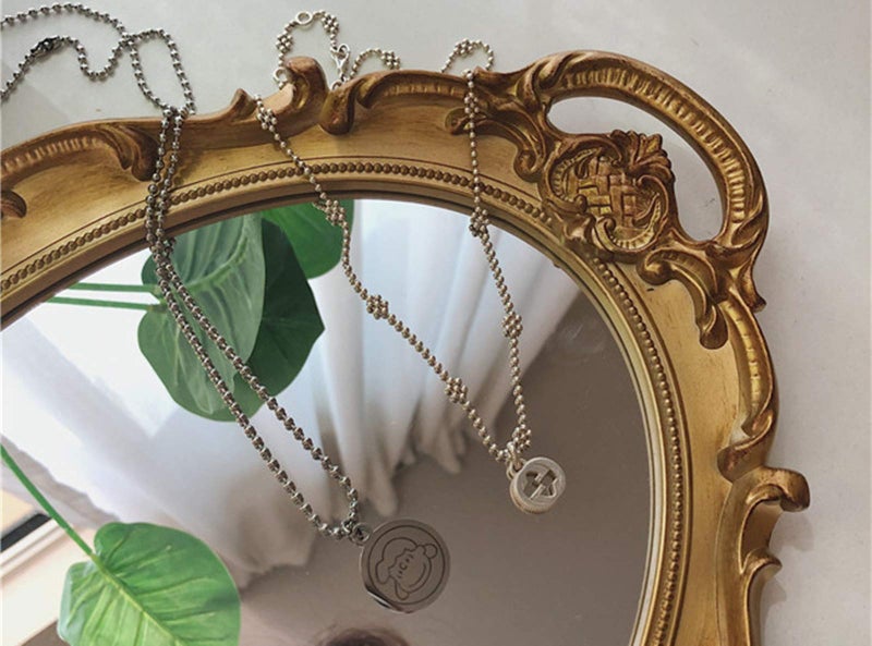 Schonee Oval Vintage Decorative Mirror Tray, Jewelry Dresser Organizer, Cosmetics Makeup Storage, Serving Tray (9.8x14.6 Inches, Golden) - Image 4