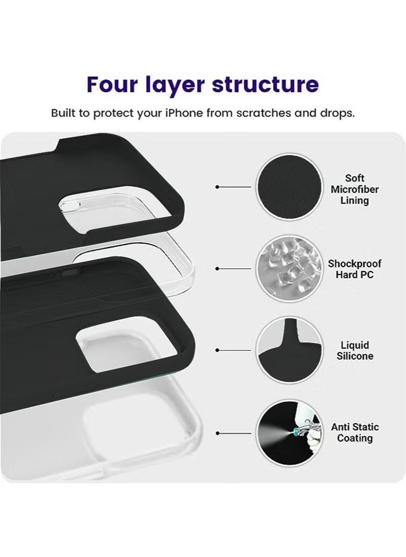 X-level iPhone 15 Pro Max Mobile Case Cover with Soft Liquid Silicone Protection Anti-Scratch Shockproof Accessories Slim Protective Back Cover with Comfortable Hold Touch Feeling and Anti-fingerprint  - Image 3