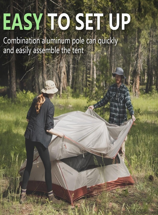 BISINNA Ultralight 2 Person Tent Backpacking Lightweight 3 Season Tent 20D 380T Nylon Rainfly Double Layer Free Standing includes Footprnint for Camping Hiking Biking - Image 5