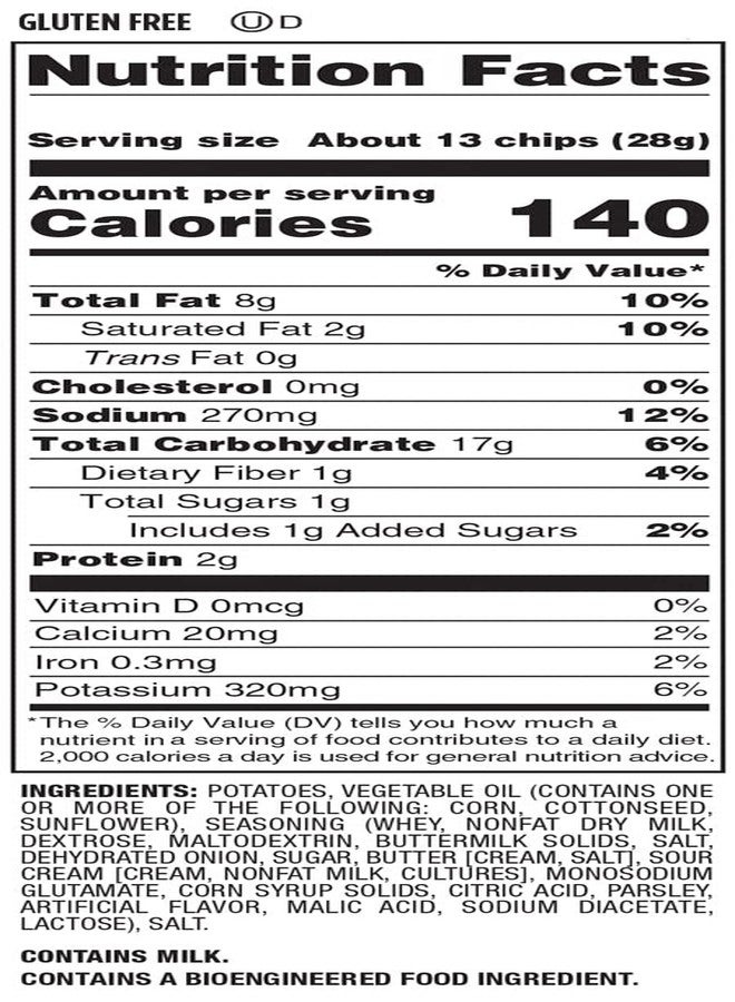 Herr's - Kettle Cooked Chips (Herr's Kettle Cooked Sour Cream & Onion Chips, 2.5 Oz 6 Pack) - Image 2