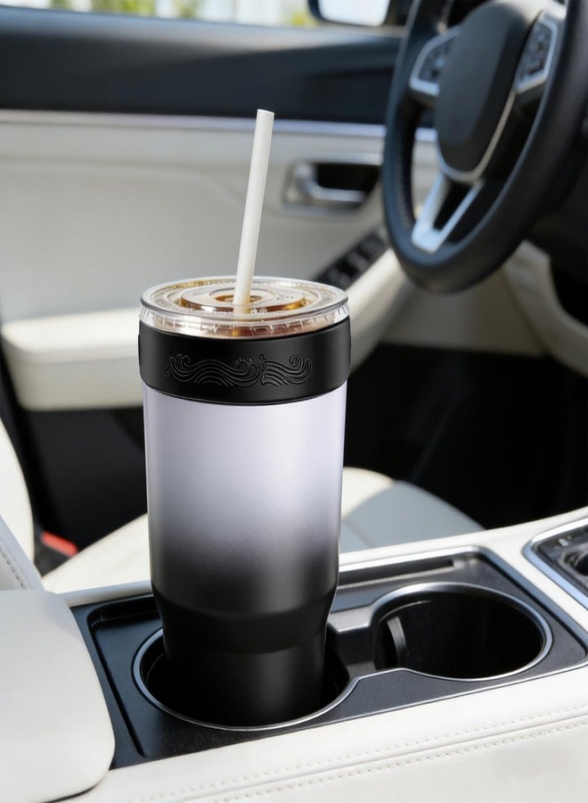 XccMe Silicone Ring for 30 oz stainless Steel Tumbler,Reusable Iced Coffee Sleeve for Stainless Steel Tumbler,for 30oz YETI,RTIC,BJPKPK,for The Cup Mouth Diameter 3.9-4 inch (Black) - Image 5