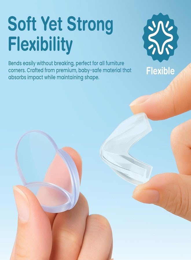 ON STORE Corner Protector for Baby, Furniture Corner Guards & Edge Safety Bumpers - Baby Proof Table Corner Cushion - Clear & Transparent Silicone Protectors for Child Safety (L-Shape & Round, Pack of 16) - Image 5