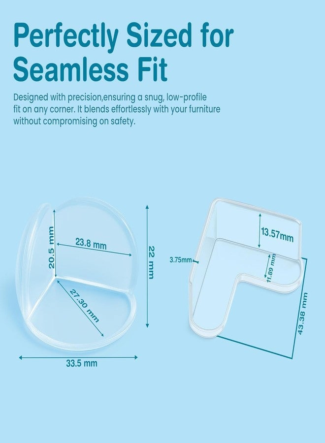 ON STORE Corner Protector for Baby, Furniture Corner Guards & Edge Safety Bumpers - Baby Proof Table Corner Cushion - Clear & Transparent Silicone Protectors for Child Safety (L-Shape & Round, Pack of 16) - Image 2