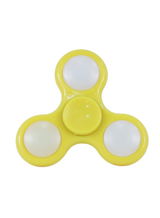 Premsons® Hand Spinner Desk Toy - High Speed Smooth Finger Spin Sensory Fidget Stress Relief Game Play for Kids & Adults - Birthday Party Gift - Plastic - Yellow & White - Image 1
