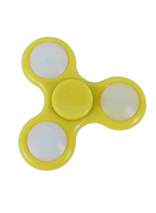 Premsons® Hand Spinner Desk Toy - High Speed Smooth Finger Spin Sensory Fidget Stress Relief Game Play for Kids & Adults - Birthday Party Gift - Plastic - Yellow & White - Image 2