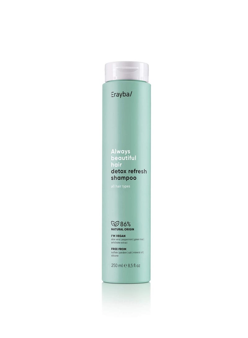 Erayba Detox Refresh Shampoo All Hair Types  Free From Sulfate Paraben Salt  250 ml - Image 1