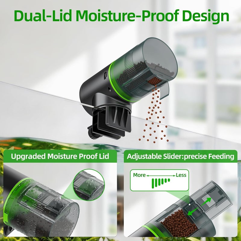 FREESEA Aquarium Automatic Fish Feeder: Vacation Timer Feeder for Fish Tank Electric Adjustable Auto Fish Food Dispenser 0.05 Gal & Two Fixed Methods - Image 5