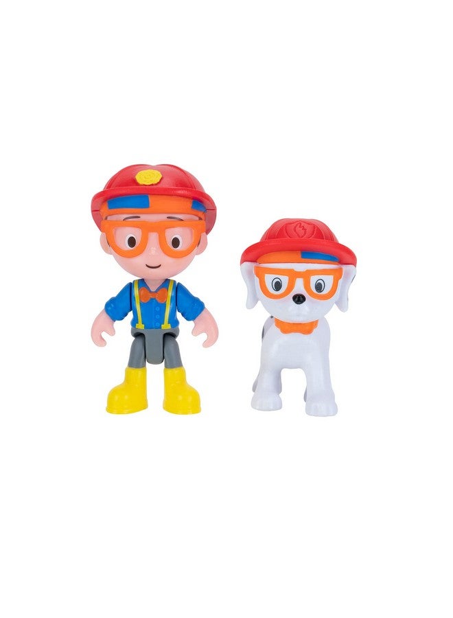 Blippi Blippi Fire Truck - Fun Vehicles with Freewheeling Features Including 3 Firefighter and Fire Dog, Sounds and Phrases - Educational Vehicles for Toddlers and Young Kids - Image 4