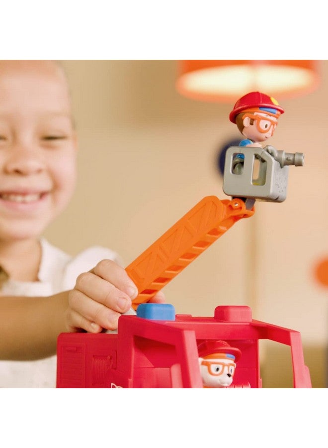 Blippi Blippi Fire Truck - Fun Vehicles with Freewheeling Features Including 3 Firefighter and Fire Dog, Sounds and Phrases - Educational Vehicles for Toddlers and Young Kids - Image 5
