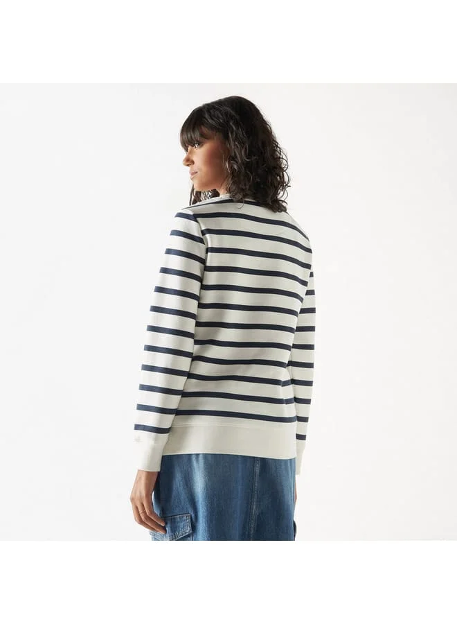 Lee Cooper Lee Cooper Logo Print Crew Neck Sweatshirt with Long Sleeves