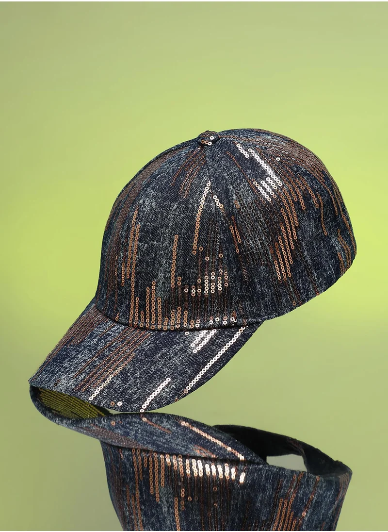 Haute Sauce Heathered Sequin Baseball Cap