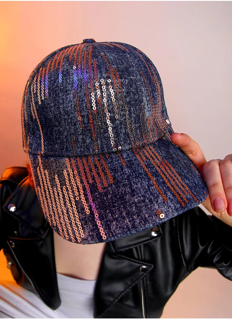 Haute Sauce Heathered Sequin Baseball Cap