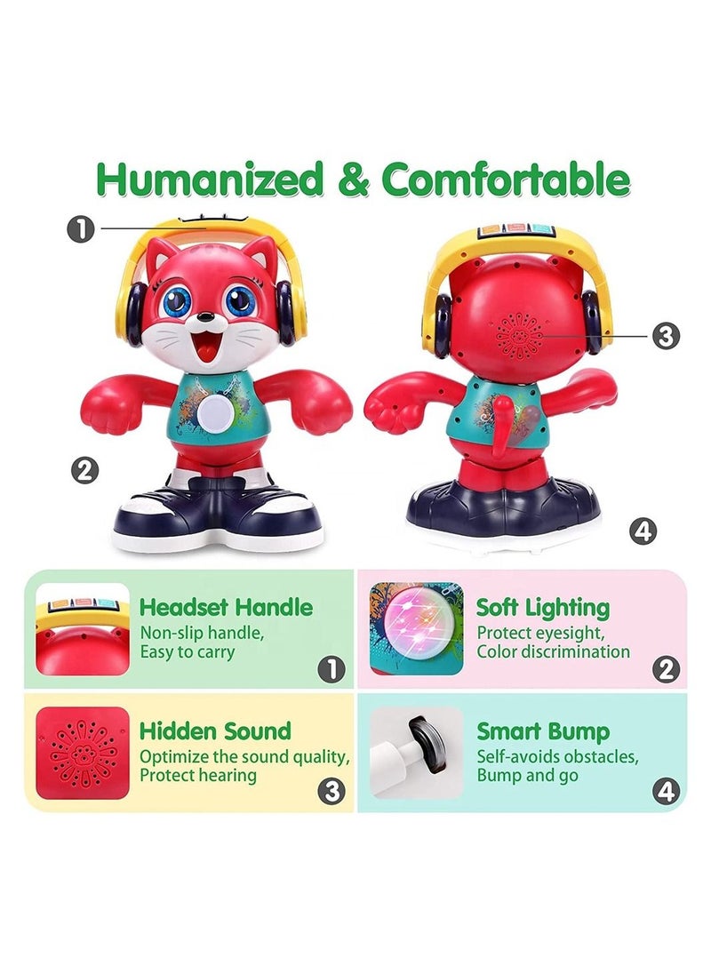 Generic - Educational Electric Musical Cat Toy Wagging Tail Dancing and Recording Interactive Robot Cat for Kids - Image 1