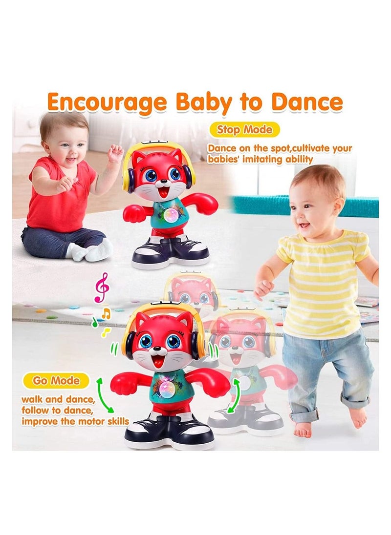 Generic - Educational Electric Musical Cat Toy Wagging Tail Dancing and Recording Interactive Robot Cat for Kids - Image 1