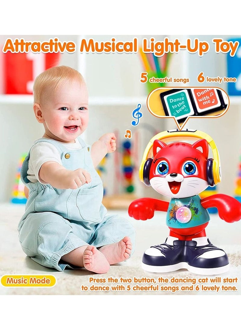 Generic - Educational Electric Musical Cat Toy Wagging Tail Dancing and Recording Interactive Robot Cat for Kids - Image 1