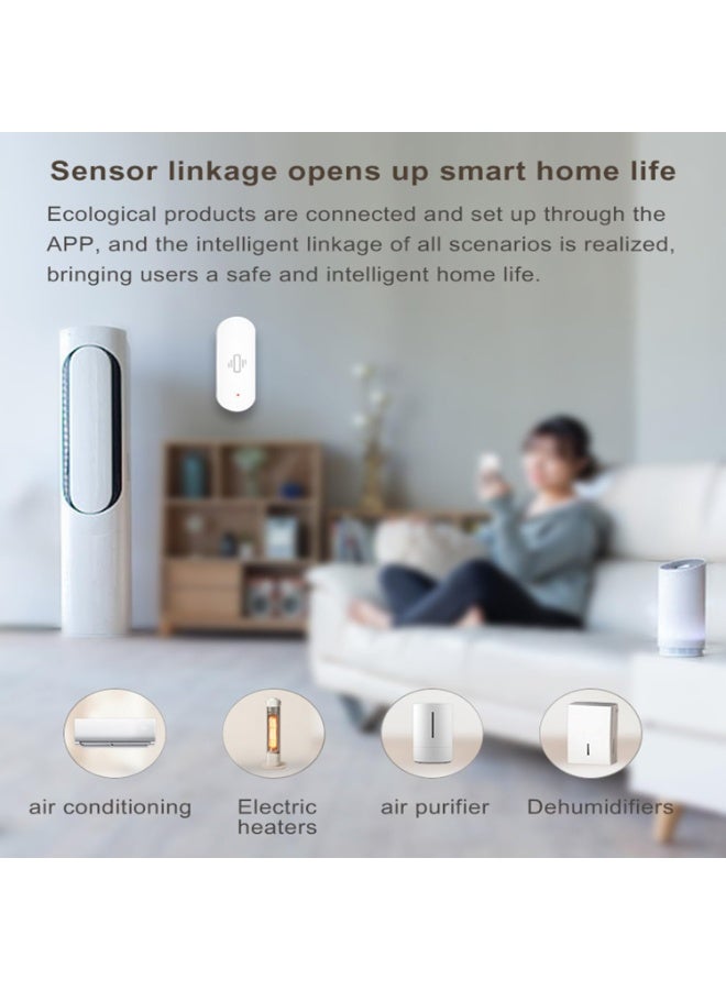 Bukela Smart Vibration Sensor for Windows and Doors, WiFi Wireless Glass Break Detector with App Alerts, Adjustable Sensitivity, Remote Monitoring, Easy Install Security Sensor - Image 4