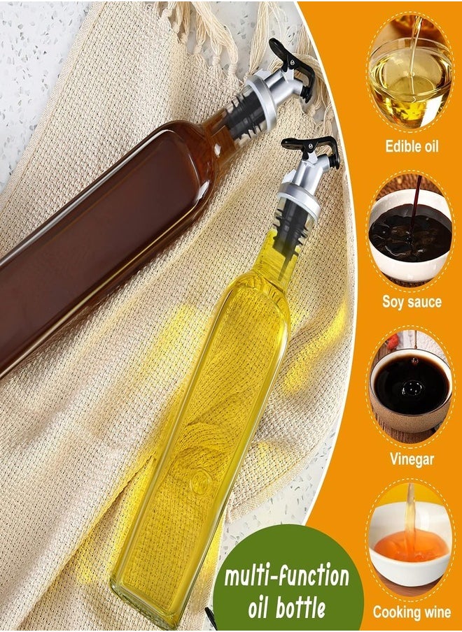 ZEESQUARE - Oil Dispenser Bottle Set Glass Oil Bottle Vinegar Dispenser 2 Pcs Spray Dispenser 500 ml - Image 1