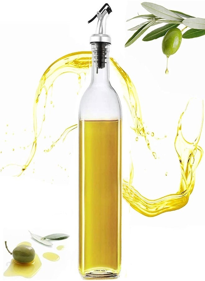 ZEESQUARE - Oil Dispenser Bottle Set Glass Oil Bottle Vinegar Dispenser 2 Pcs Spray Dispenser 500 ml - Image 1