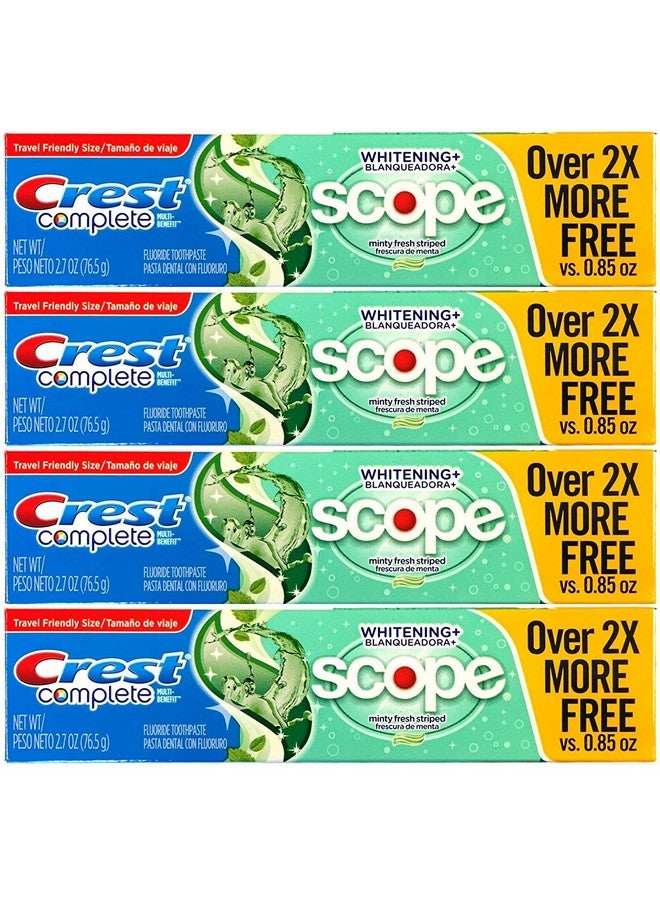 Crest Whitening Plus Scope Toothpaste Minty Fresh Striped 2.70 oz (Pack of 4) - Image 1