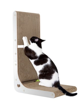 Scratcher Board Toy Scratching Post:Cardboard Cat Scratcher, Vertical Cat Scratching Board, 23.6 Inch L-Shape Cat Scratch Pads with Built-in Catnip Toy Balls, Cat Scratchers for Indoor Cats - pzsku/ZD6FCA866958F4B4C22A6Z/45/_/1723688023/1204c0b7-cb01-4b04-8185-e255896d6de6