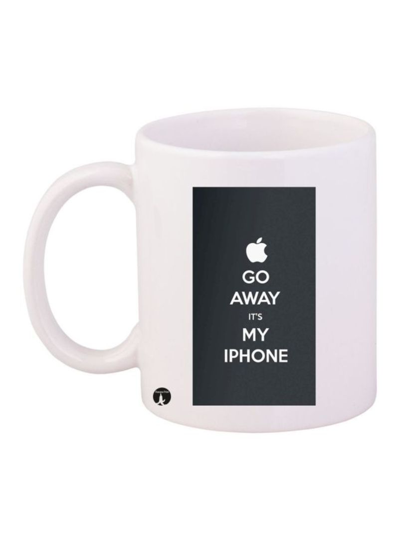 RKN Go Away It's My Iphone Printed Mug White/Black Standard Size 