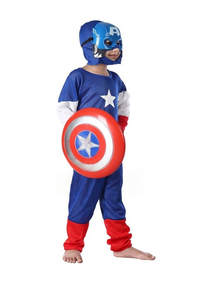 BookMyCostume - BookMyCostume American Superhero Kids Fancy Dress Costume - Standard 5-6 years - Image 1
