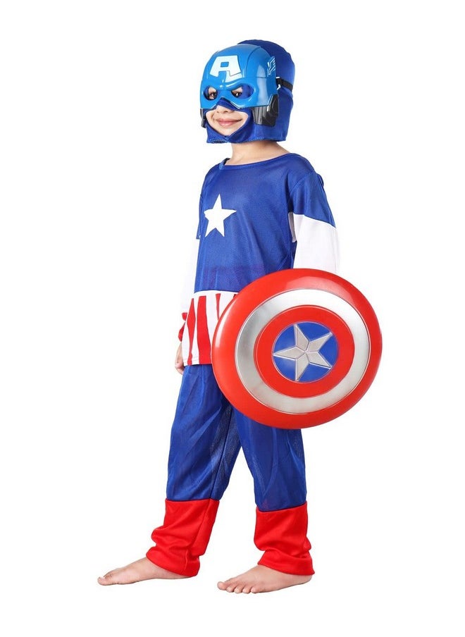 BookMyCostume - BookMyCostume American Superhero Kids Fancy Dress Costume - Standard 5-6 years - Image 1