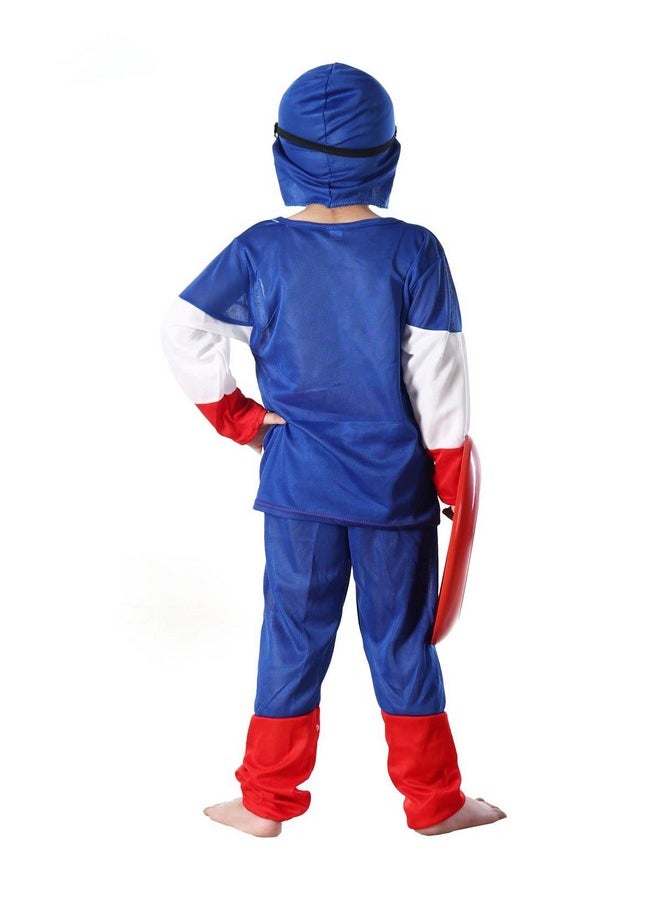 BookMyCostume - BookMyCostume American Superhero Kids Fancy Dress Costume - Standard 5-6 years - Image 1