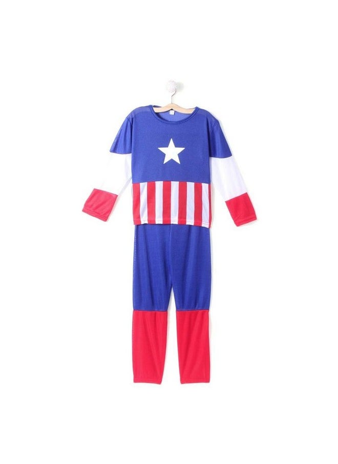 BookMyCostume - BookMyCostume American Superhero Kids Fancy Dress Costume - Standard 5-6 years - Image 1