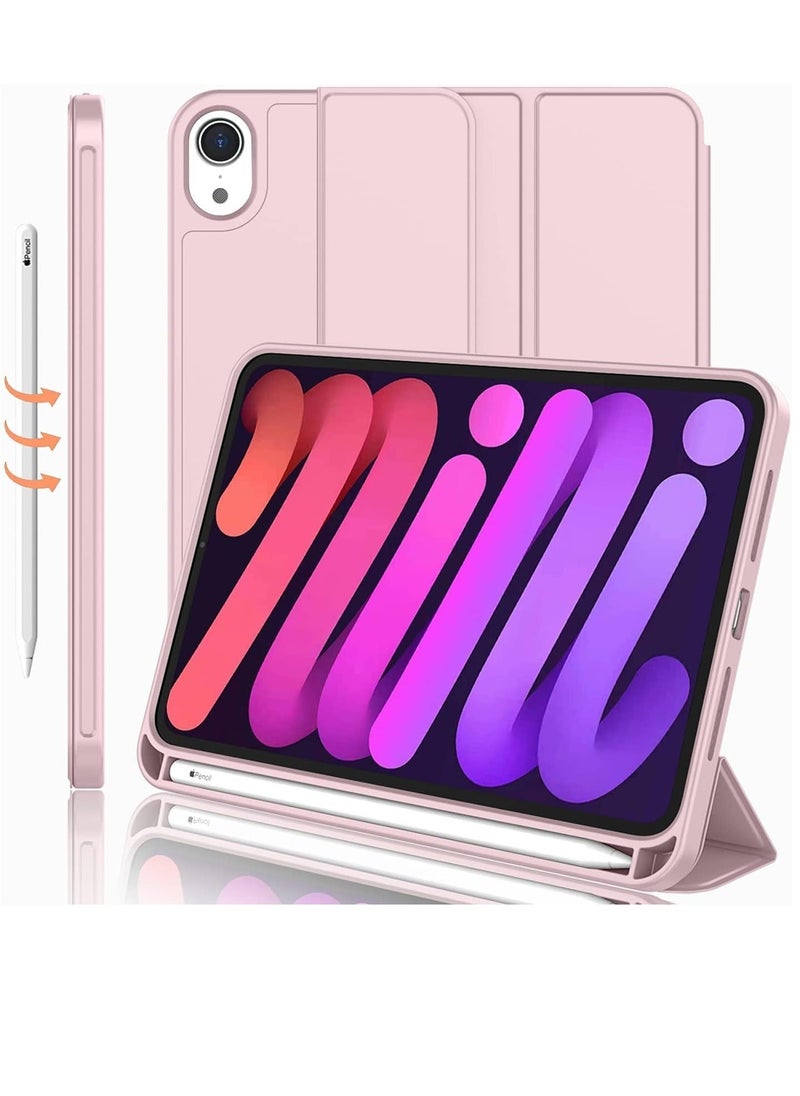 ELTRAZONE NEW Smart Case with Pencil Holder for iPad Mini 6 – Trifold Stand, Soft TPU Back, Auto Wake/Sleep, Dust Proof, Anti-Fingerprint, Heavy Duty Protection – Slim, Durable & Stylish Case for iPad Mini 6 - Image 1
