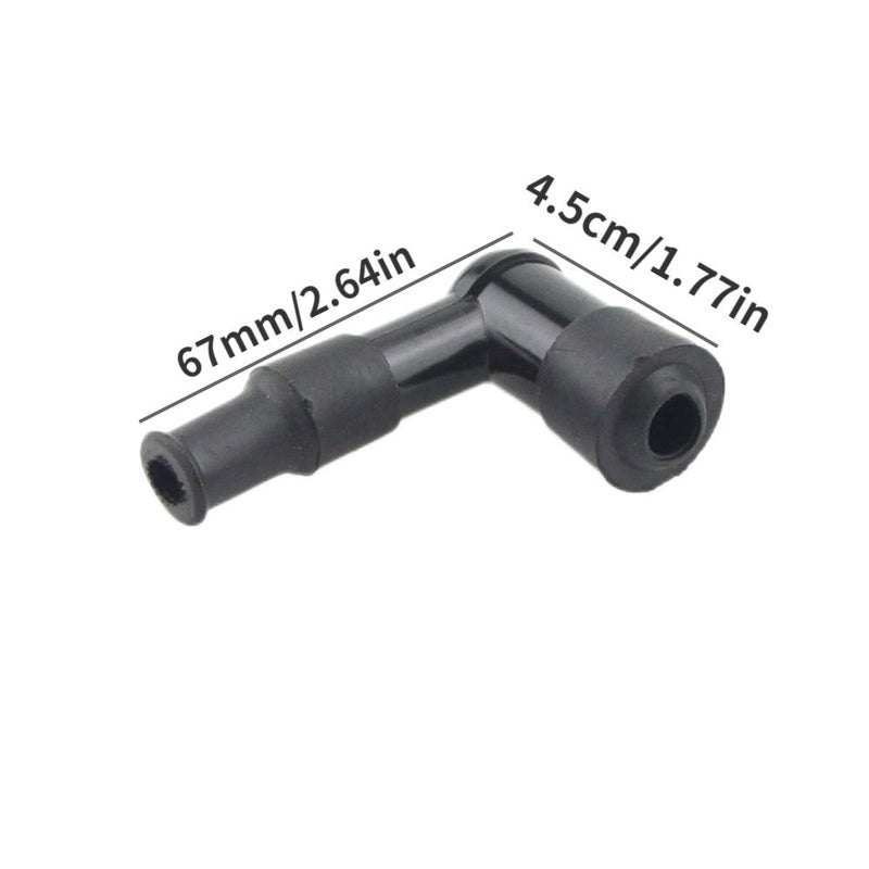 Set Of 3 Universal Hard Rubber Motorcycle Ignition Plug Wire Connectors For Scooters Off Road Motorcycles Bikes Snowmobiles Sleds Squat Style Spare Parts - Image 2