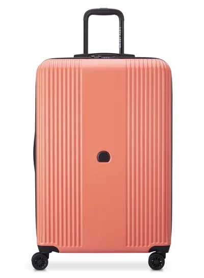 DELSEY Paris Ophelie 82cm Hardcase 4 Double Wheel Expandable Check-In Luggage Trolley Coral Pink - 00389383119ME