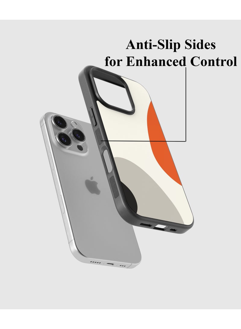 Shopnity iPhone 16 Pro Max Case – Retro Minimalist Design, Stylish Case | Slim, Shockproof, Dotted Grip Sides For Better Hold - Image 2