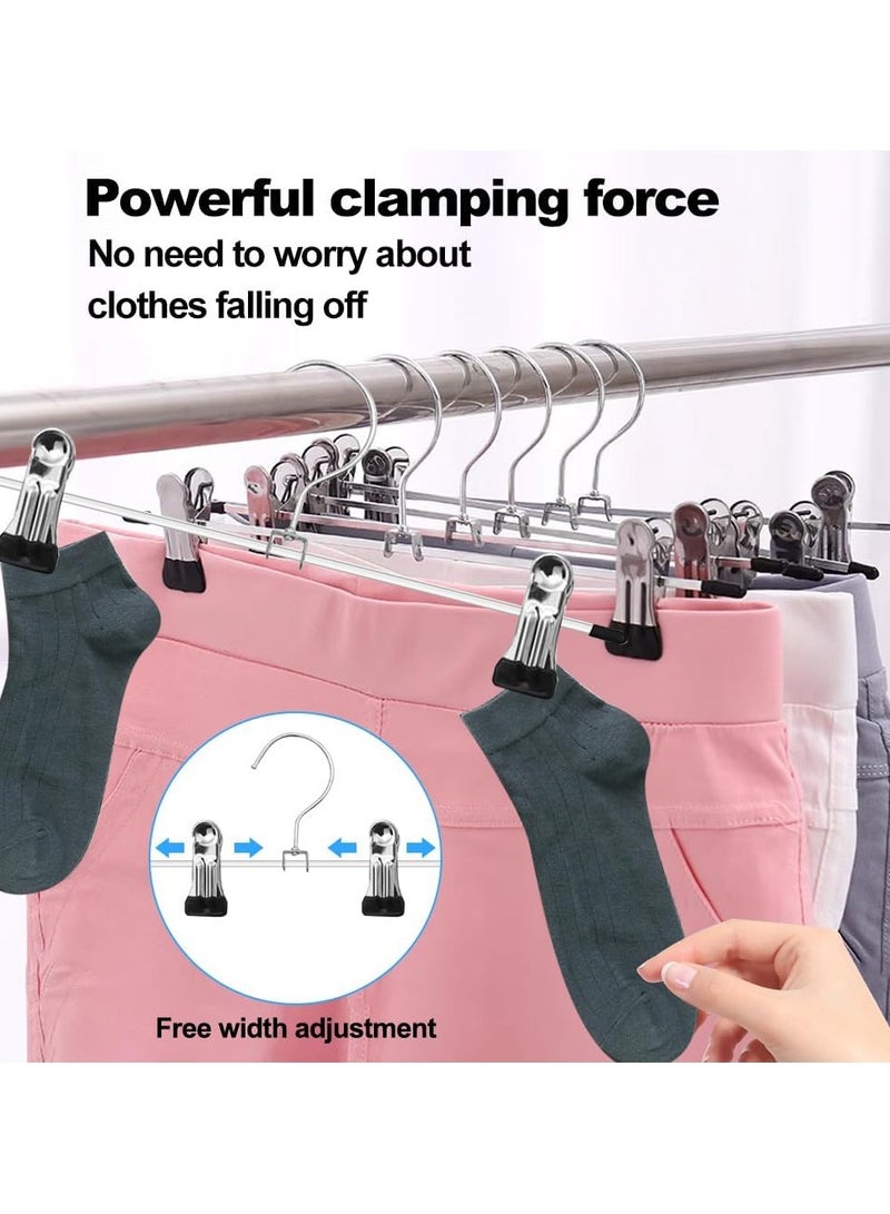 RATSAW 20 Pieces Pants Hangers Multifunctional Space Saving Metal Hangers with Adjustable Hangers Suitable for Skirt Jeans Hangers For Clothing Store Storage Home Clothes Hanging Magic Clothes Hangers Ultra Thin Space Saving Hook - Image 4