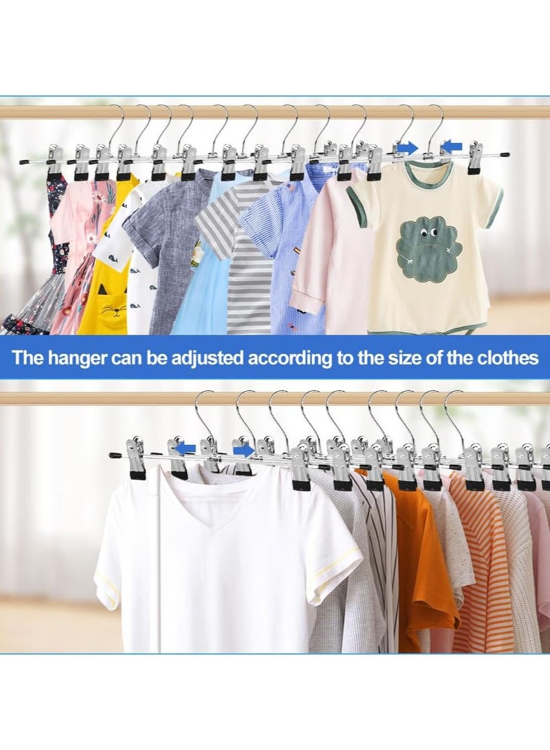 RATSAW 20 Pieces Pants Hangers Multifunctional Space Saving Metal Hangers with Adjustable Hangers Suitable for Skirt Jeans Hangers For Clothing Store Storage Home Clothes Hanging Magic Clothes Hangers Ultra Thin Space Saving Hook - Image 5