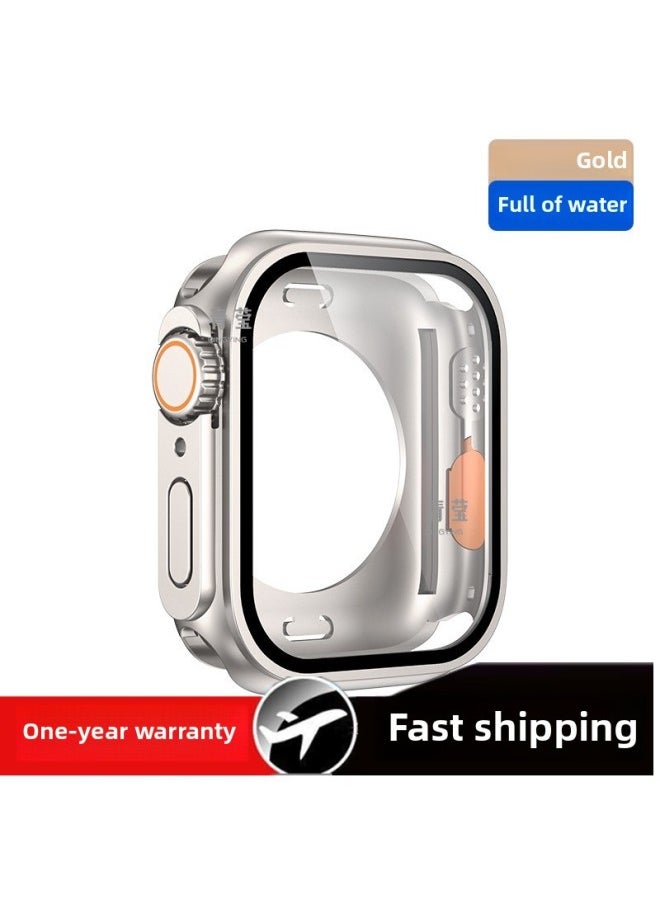 Generic - 360 For Apple Xultra Watch Protection Full Package Applicable Shell Waterproof Variable Shell S9 Integrated Iwatchs10 Film Seconds-Color:❣Rose Gold + Orange [waterproof Qingying❣-Dimensions:❣For Apple Iwatch S9/s8/s7(40mm)❣ - Image 1