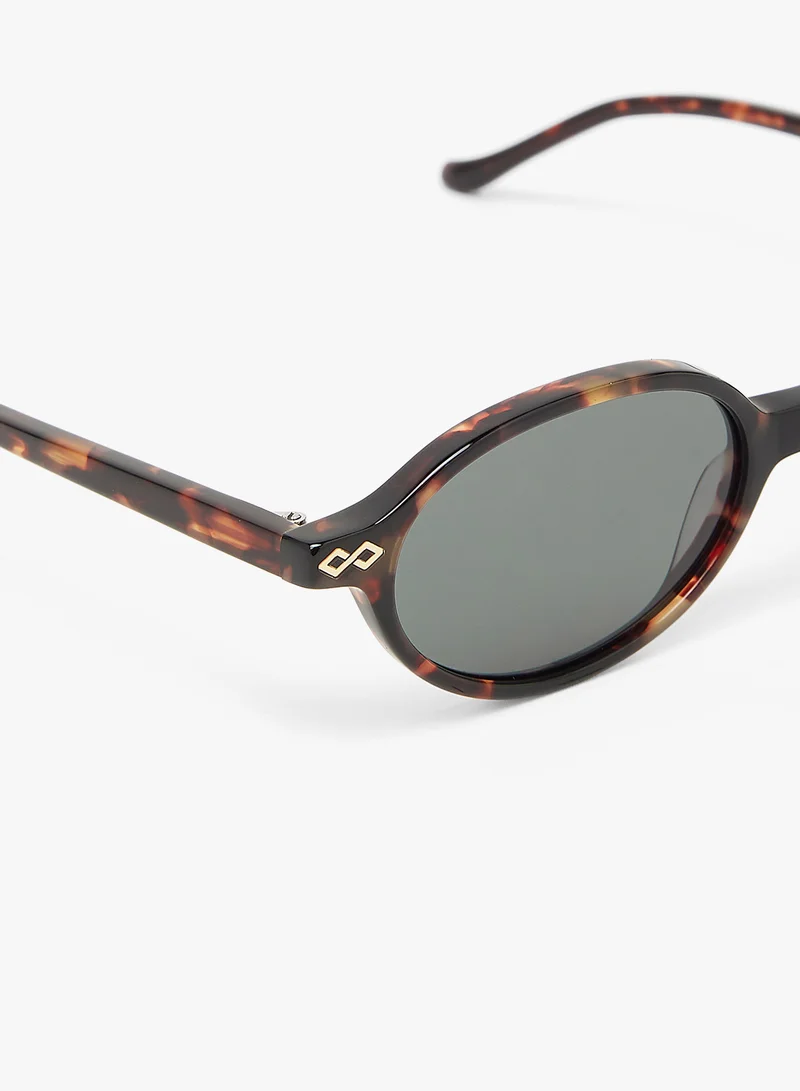 KAREN WAZEN Noor Oval Sunglasses