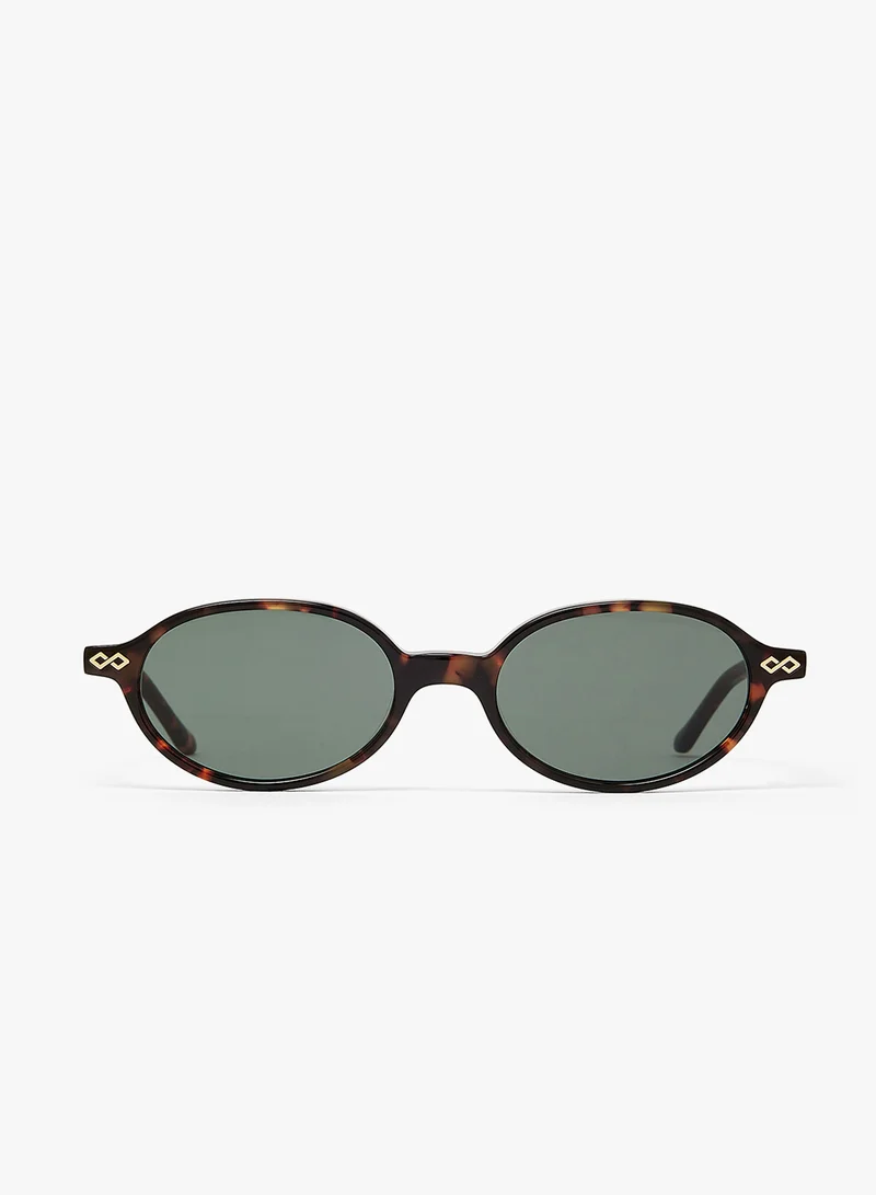 KAREN WAZEN Noor Oval Sunglasses