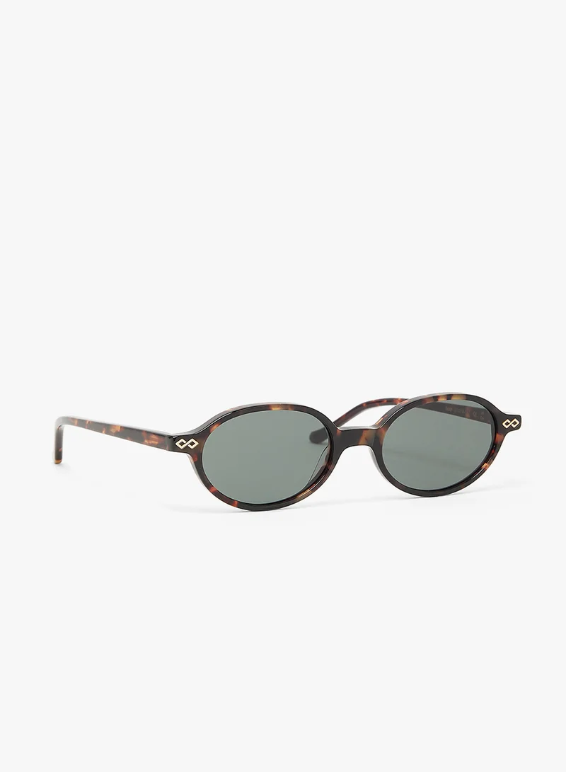 KAREN WAZEN Noor Oval Sunglasses