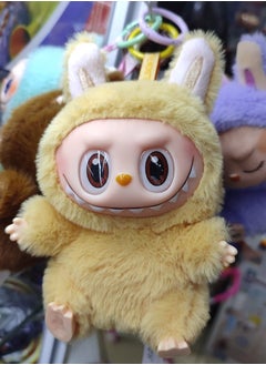 Labubu Plush Toy，Labubu Second-Generation Sit-Down Party Series, Cute Keyring, 13cm (Not Original)