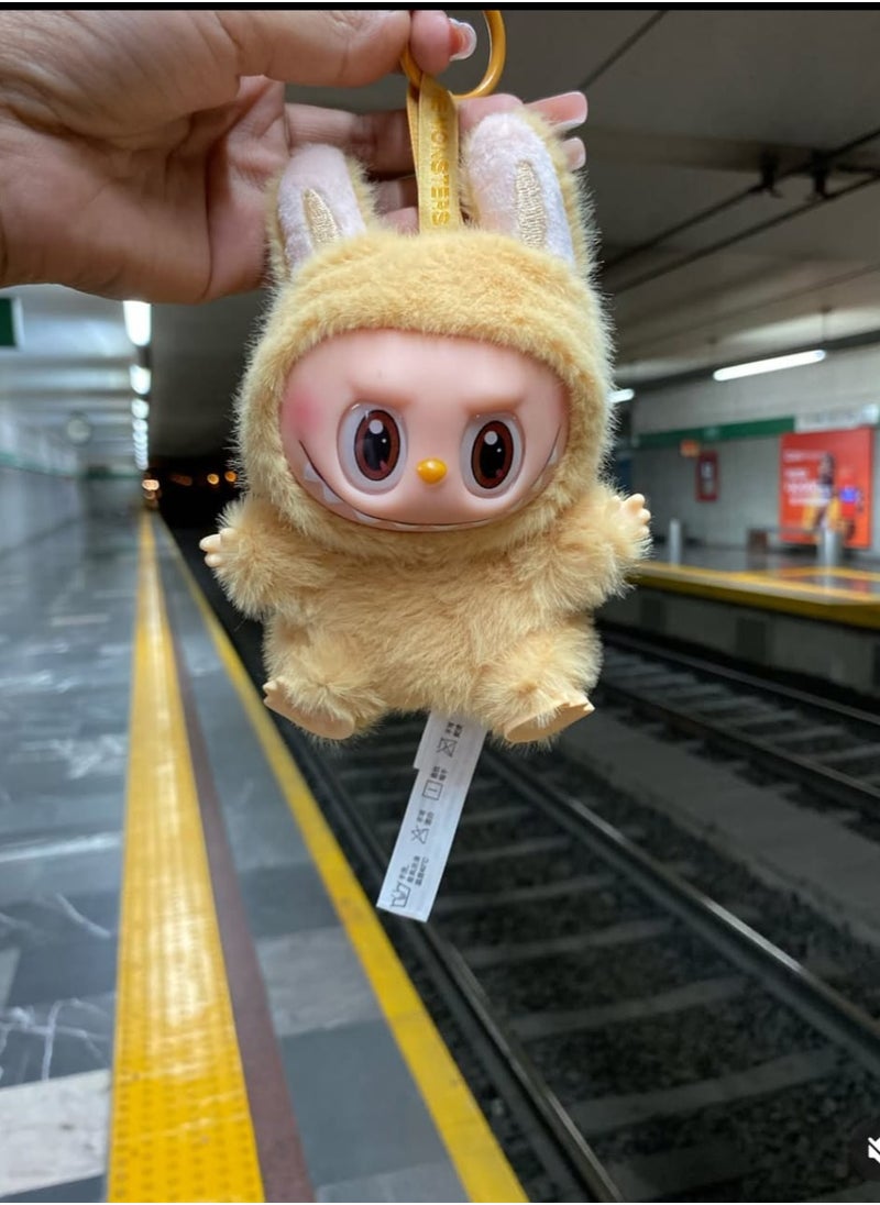 LABUBU - Labubu Plush Toy，Labubu Second-Generation Sit-Down Party Series, Cute Keyring, 13cm (Not Original) - Image 1