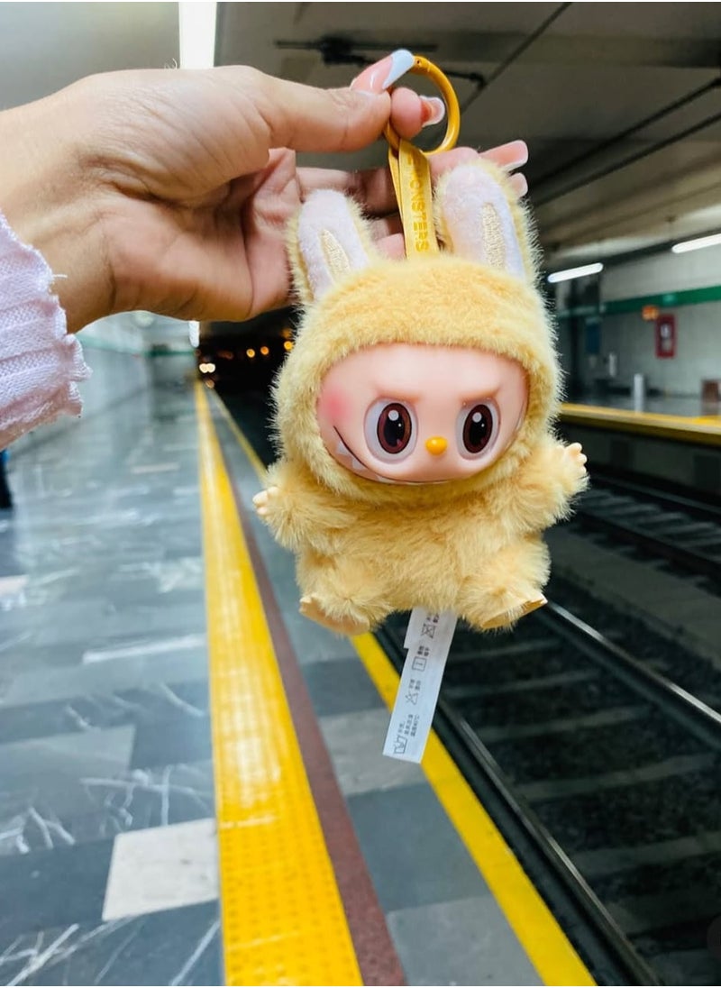 LABUBU - Labubu Plush Toy，Labubu Second-Generation Sit-Down Party Series, Cute Keyring, 13cm (Not Original) - Image 1
