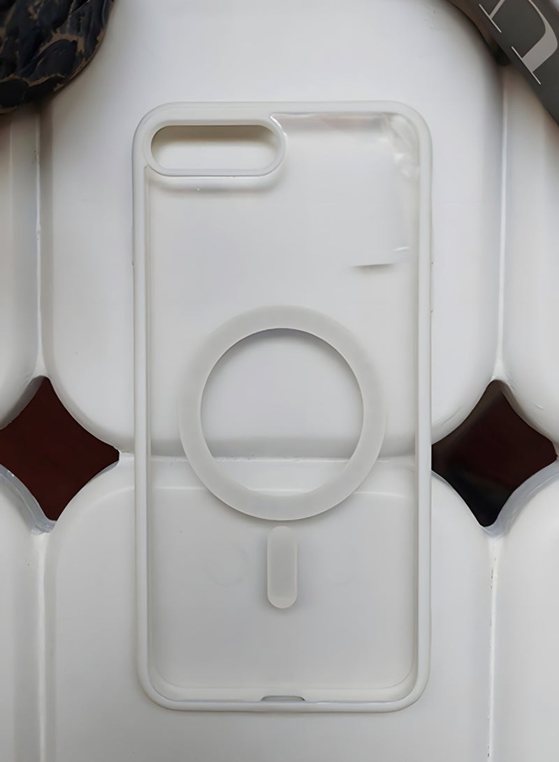 Magsafe Case for iPhone 7 Plus / 8 Plus Magsafe Clear Cover Magnetic Wireless Charging Support, Shockproof Protection, Scratch-Resistant for iPhone 7 Plus / 8 Plus - White - Image 1