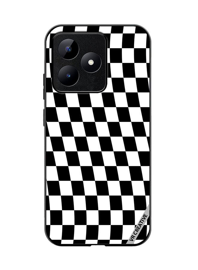 VR CREATIVE Protective Case Cover For Realme C53 Checkered Design Multicolour - Image 1