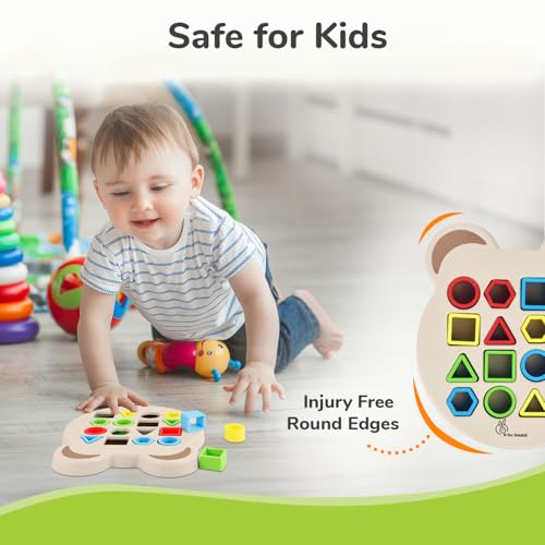 R for Rabbit Orapple Match N Learn Shape Matching Game Toy 12 Activity Cards Kids Color & Geometric Shapes Learning Puzzle 2+ Years for Baby Girls Boys Preschool (Beige Multi) - Image 5