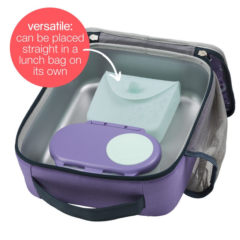 b.box NEW Silicone Sandwich Pocket | Reusable Silicone Pouch, Bento Box Divider | Fits in Lunch Box | Microwave, Freezer & Dishwasher Safe | Food Meal Prep Storage Container (Ages 3+, Forest) - Image 5