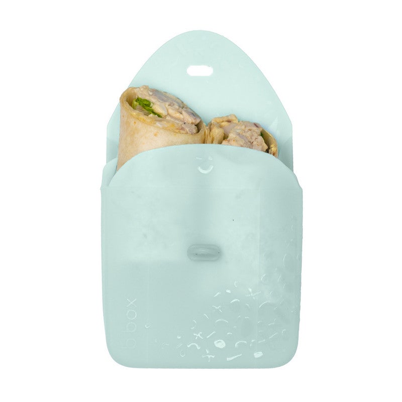 b.box NEW Silicone Sandwich Pocket | Reusable Silicone Pouch, Bento Box Divider | Fits in Lunch Box | Microwave, Freezer & Dishwasher Safe | Food Meal Prep Storage Container (Ages 3+, Forest) - Image 1