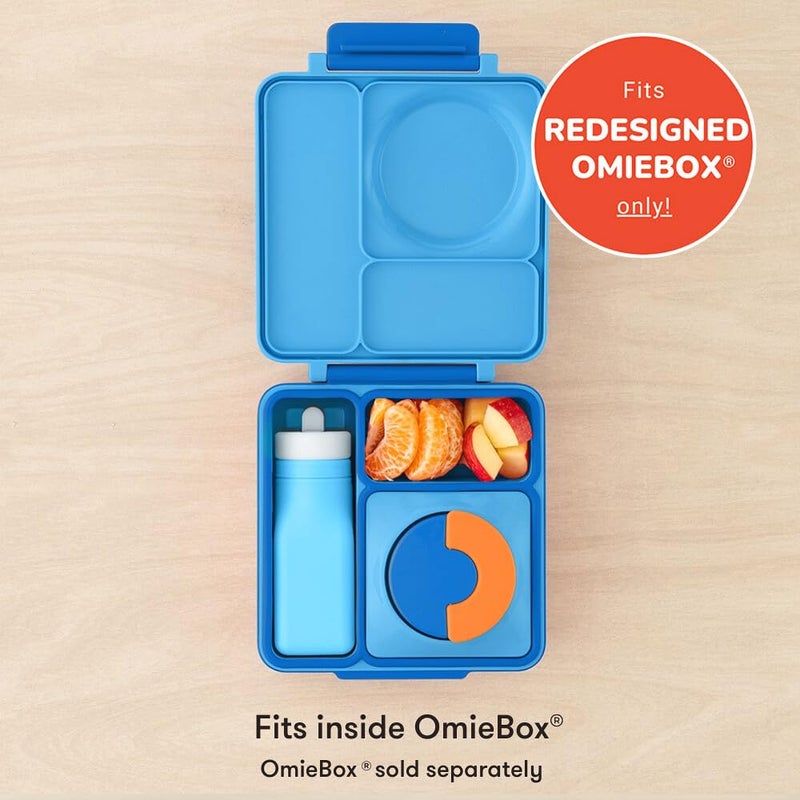 Omie OmieBox Reusable Silicone Water Bottle - 8.7 oz, Straw Top, BPA-Free & Phthalate-Free, Leak-Proof (Blue) (OmieBox Sold Separately) - Image 2