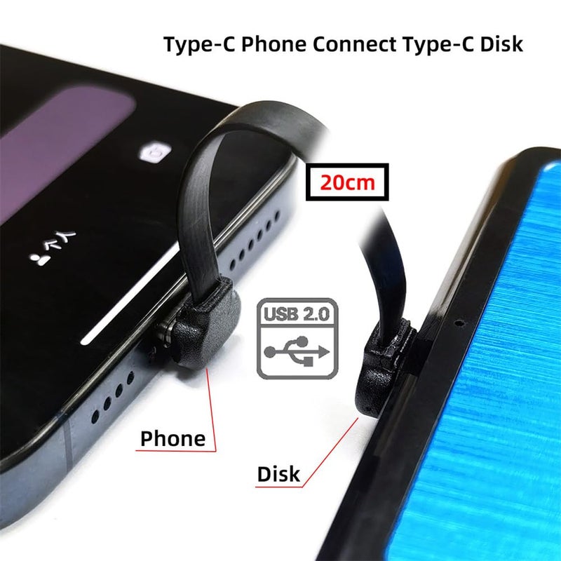 كابل بيانات USB2.0 قصير من xiwai بطول 7.87 بوصة، مسطح فائق النحافة، USB-C من نوع C إلى USB-C، موصل بزاوية بقدرة 65 واط شحن سريع لأجهزة الكمبيوتر المحمول والتابلت والهاتف، 20 سم - Image 5